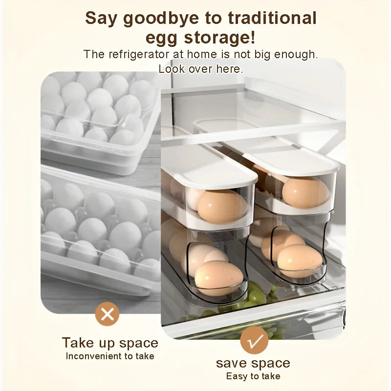Double-Layer Rolling Egg Dispenser