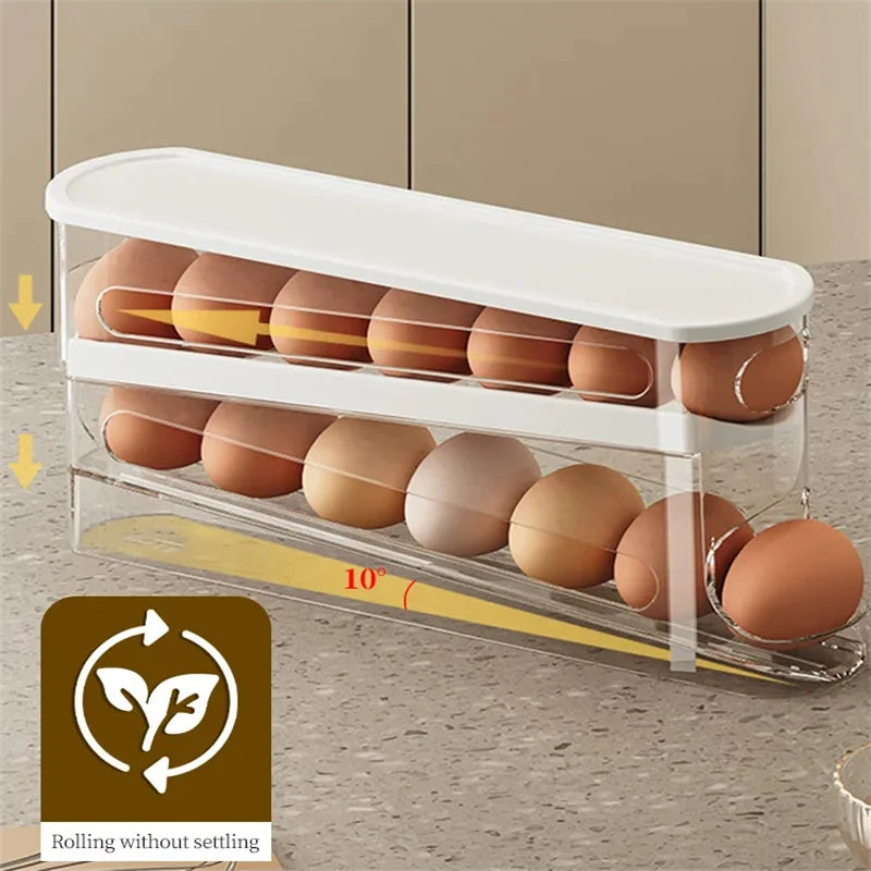 Double-Layer Rolling Egg Dispenser