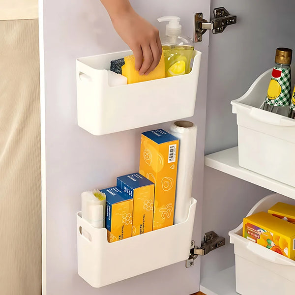 Non-Perforated Cling Film & Cabinet Door Organizer Rack