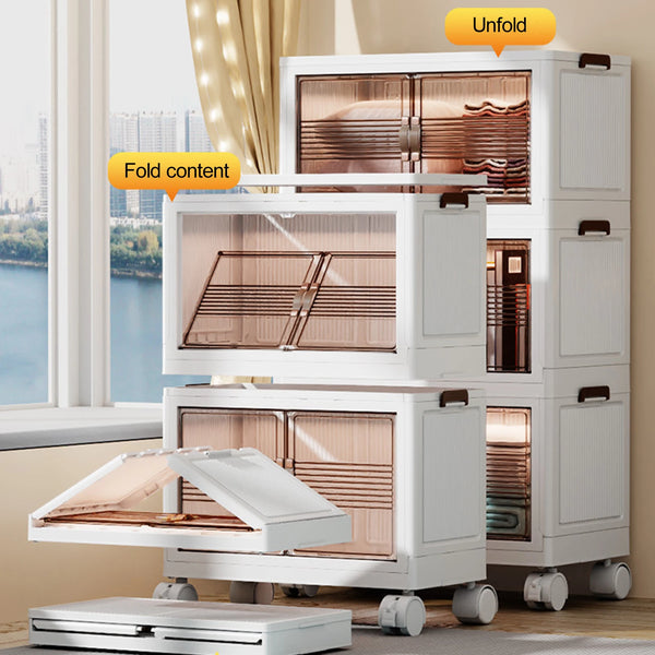 Stackable Storage Cabinet with Wheels