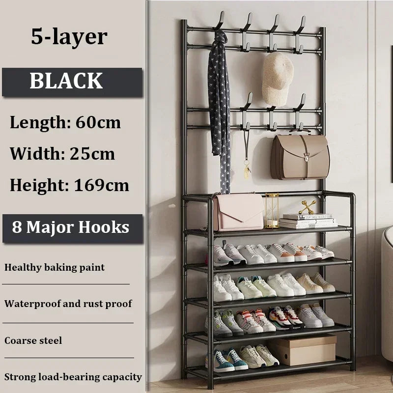 Multi-Layer Clothes & Shoe Organizer Rack