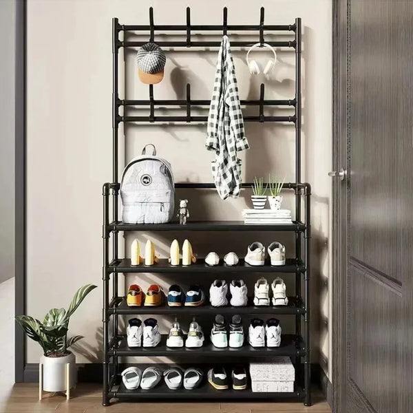 Multi-Layer Clothes & Shoe Organizer Rack