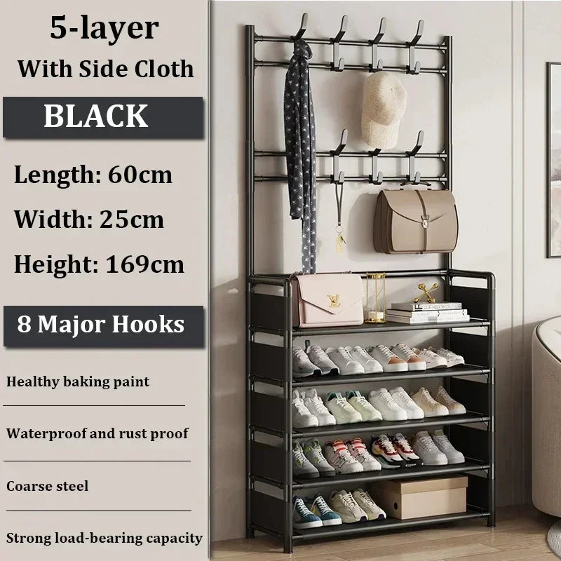 Multi-Layer Clothes & Shoe Organizer Rack