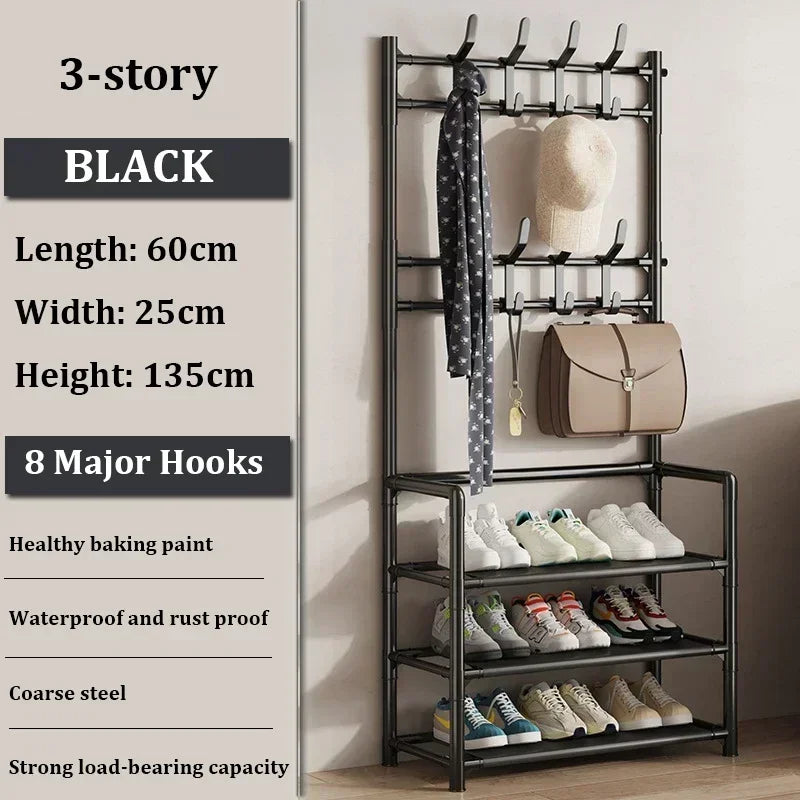 Multi-Layer Clothes & Shoe Organizer Rack