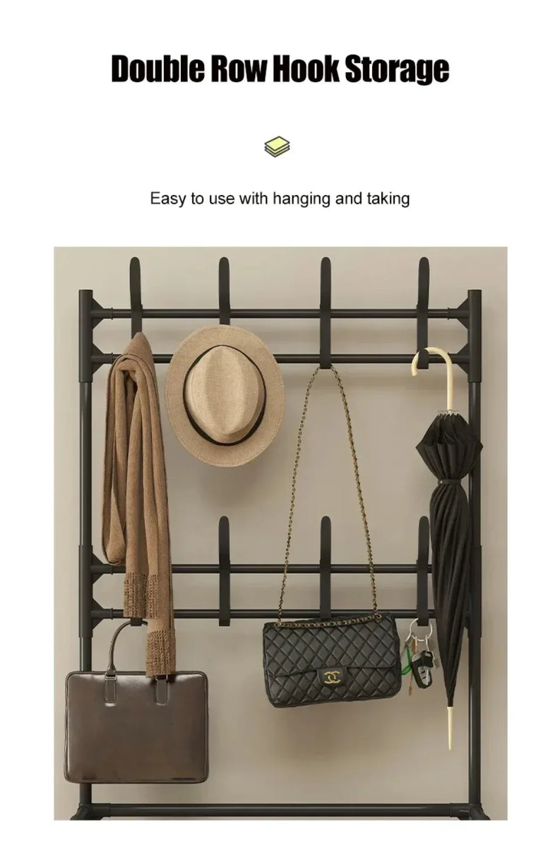 Multi-Layer Clothes & Shoe Organizer Rack