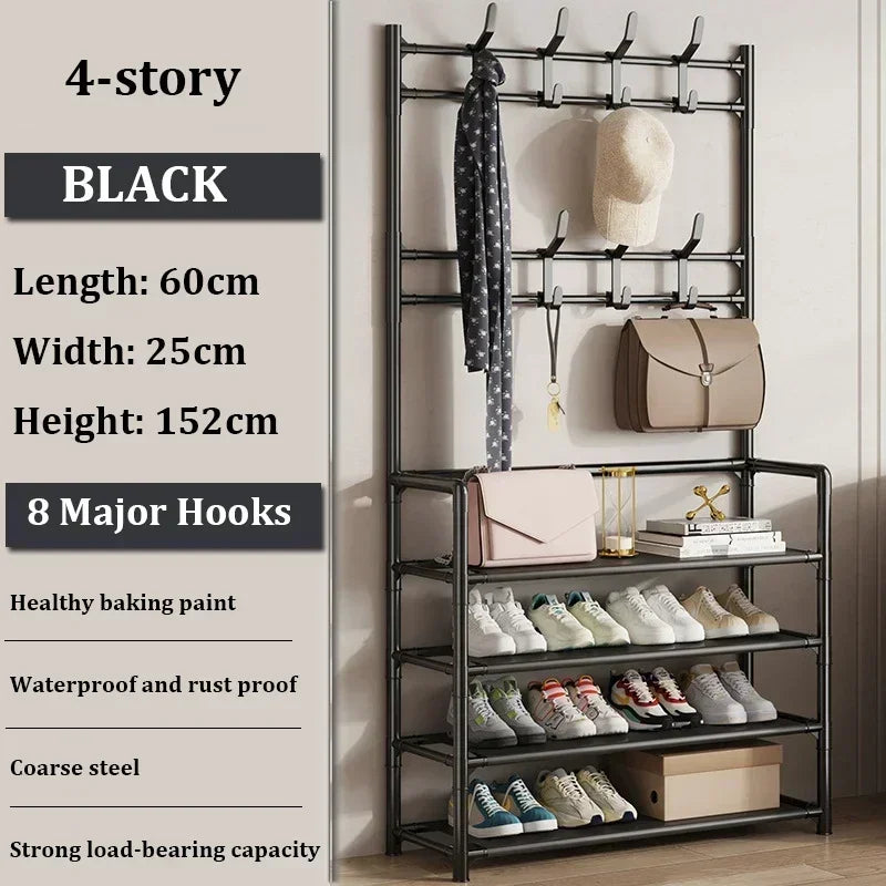 Multi-Layer Clothes & Shoe Organizer Rack