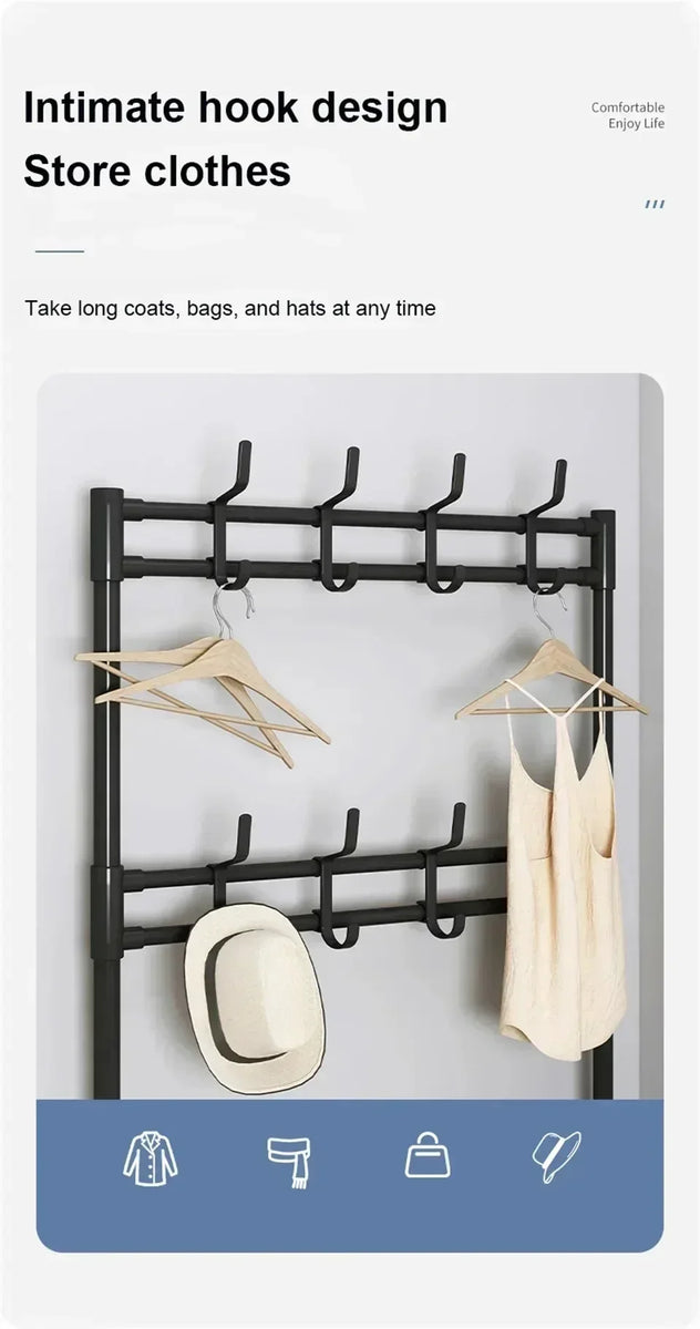 Multi-Layer Clothes & Shoe Organizer Rack