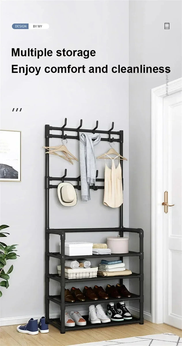 Multi-Layer Clothes & Shoe Organizer Rack